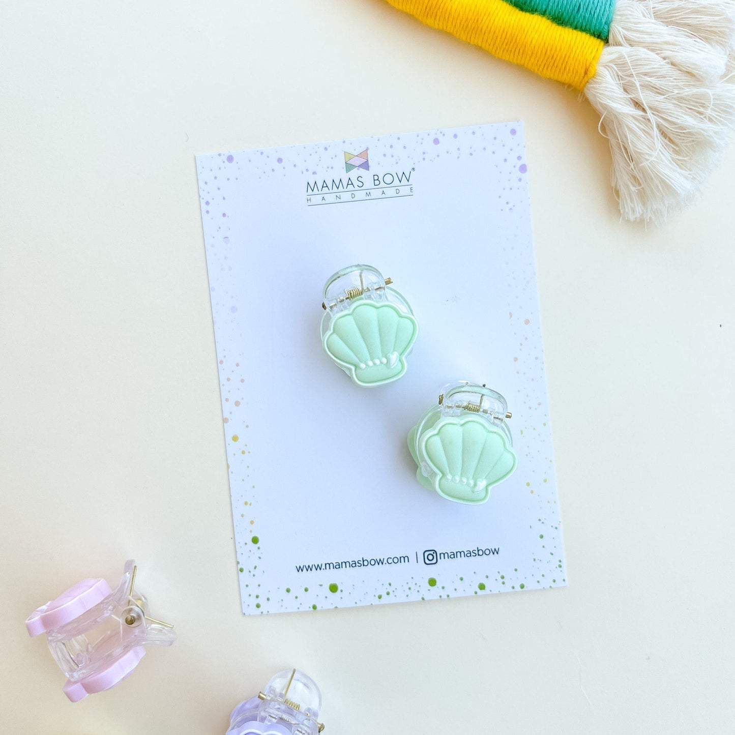 Mini İstiridye Mandal Toka // Mint