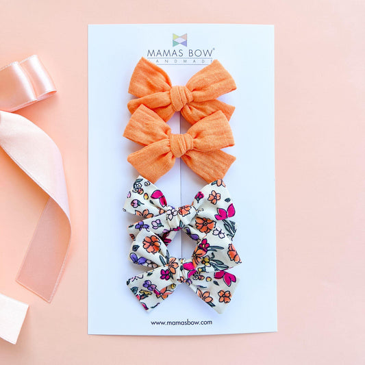 Kurdele Klips Set // Orange