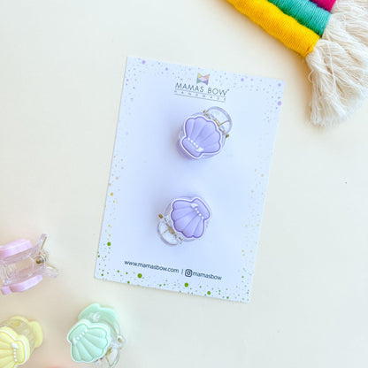 Mini İstiridye Mandal Toka // Lilac